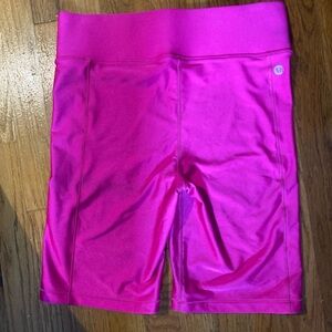 Neon pink shorts